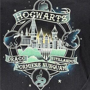 Girls’ Black Hogwarts Graphic Long Sleeve T-Shirt